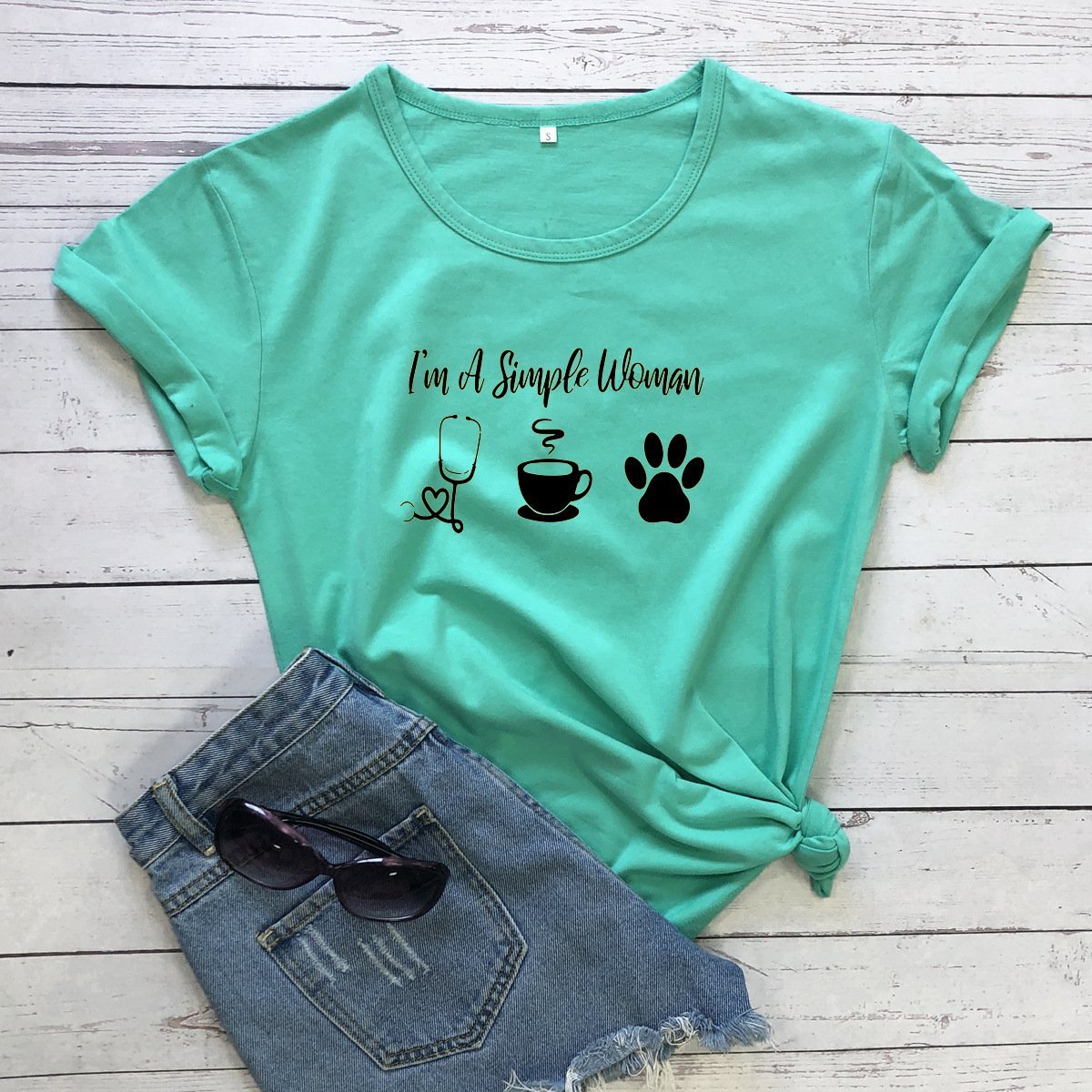 Ladies i'm a simple women print t-shirt