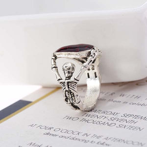 Halloween skull coffin ring