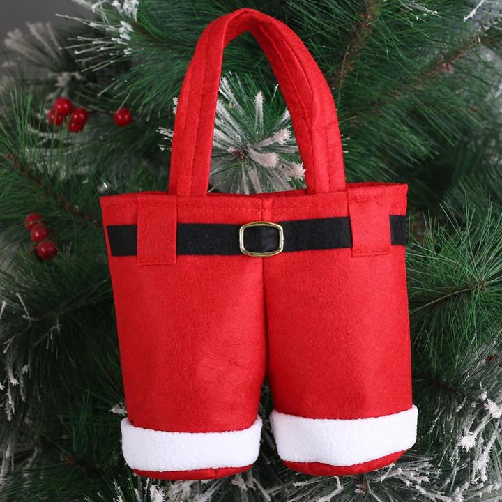 Christmas Santa Claus Pants Gift Bag