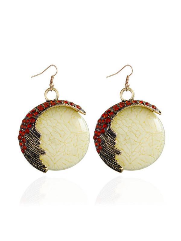 Bohemian earrings ethnic style rice beads woven retro earrings