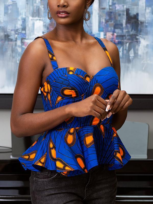 Women's Vintage African Print Vest