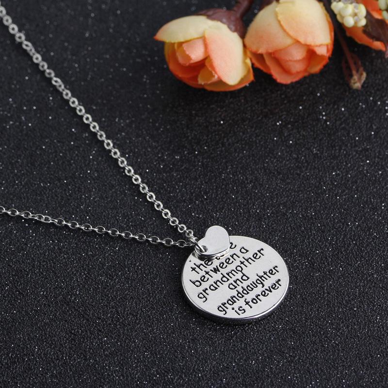 "The love between a grandmother and granddaughter is forever" Necklace