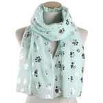 Load image into Gallery viewer, Dog Paw Print Hot Silver Scarf
