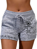 Load image into Gallery viewer, Women&#39;s FAITH HOPE LOVE Print Shorts
