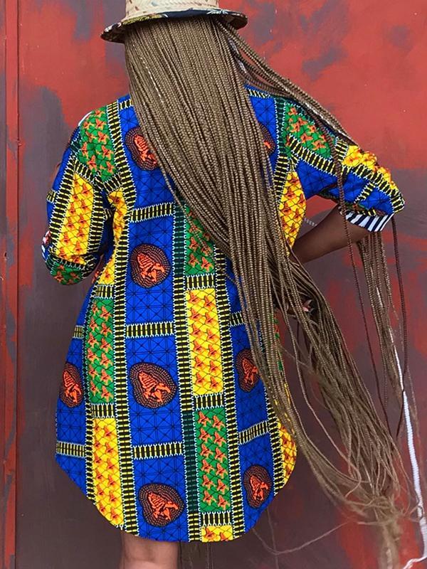 Fashion Print Shirt Dress