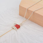 Load image into Gallery viewer, Women&#39;s Crystal Christmas Hat Necklace
