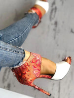 Load image into Gallery viewer, Ladies Print High Heels
