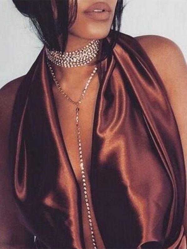 Exaggerated Retro Beam Necklace Multilayer Necklace