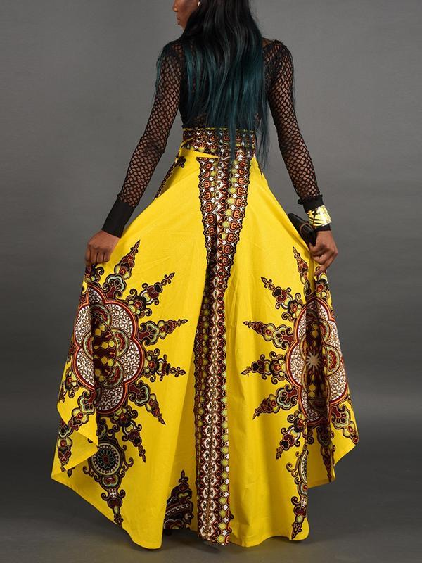 Fashion printed irregular skirt