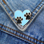Load image into Gallery viewer, Animal Lovers Footprint Enamel Jacket Denim Brooch
