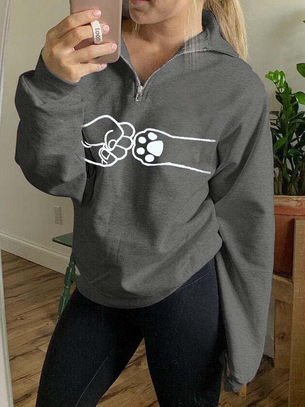 Ladies Fist and Dog Paw Sweatshirt