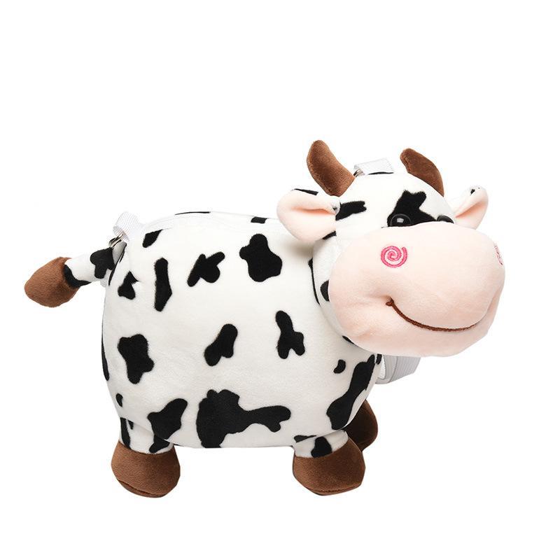 Cow plush bag personality cute messenger bag student cartoon mobile phone shoulder bag
