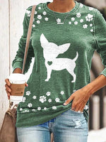 Load image into Gallery viewer, Cute dog paw print long sleeve sweatshirt
