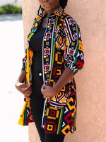 Load image into Gallery viewer, Ethnic print casual shirt dress
