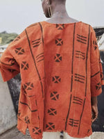 Load image into Gallery viewer, National printed cotton and linen pocket cardigan
