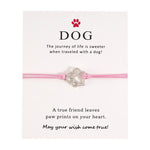 Load image into Gallery viewer, Ladies adjustable bracelet with DOG paw pattern
