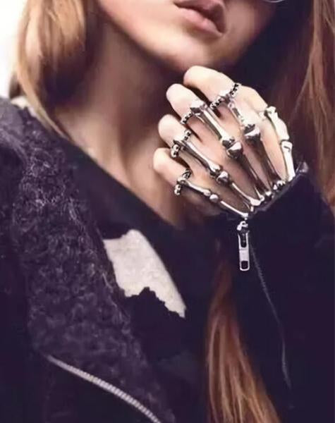 Halloween Skull Skeleton Hand Bracelet