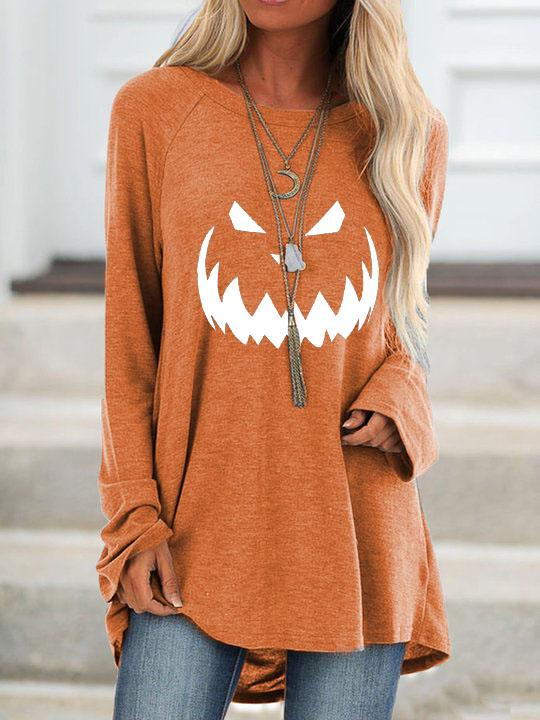 Women's Halloween Printed Long Sleeve Top