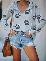 Load image into Gallery viewer, Women&#39;s Dog Paw Print Casual Sweatshirt
