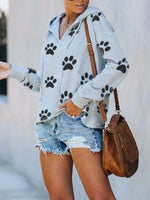 Load image into Gallery viewer, Women&#39;s Dog Paw Print Casual Sweatshirt
