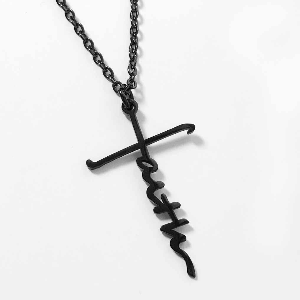 Faith Letter Pendant Necklace