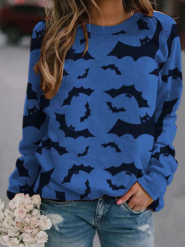 Ladies bat print sweatshirt