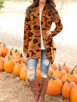 Load image into Gallery viewer, Women&#39;s Halloween Knitted Cardigan Top
