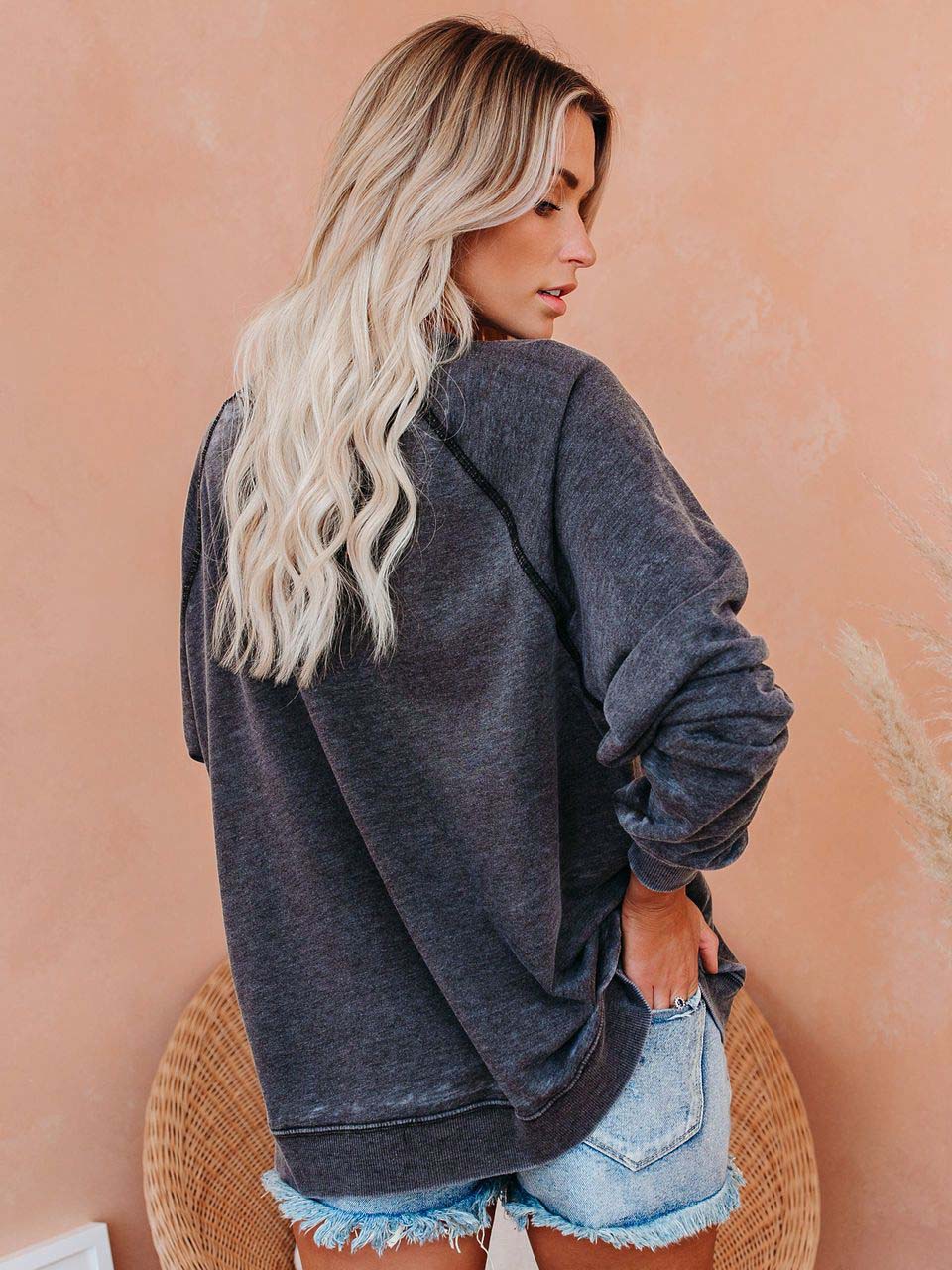 Just Breath Dandelion Print Cozy Sweatshirt