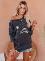 Load image into Gallery viewer, Just Breath Dandelion Print Cozy Sweatshirt
