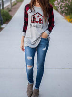 Load image into Gallery viewer, True Story Print Check Sleeve Top
