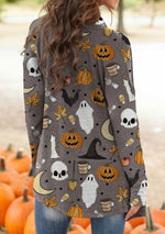 Load image into Gallery viewer, Women&#39;s Halloween Print Cardigan
