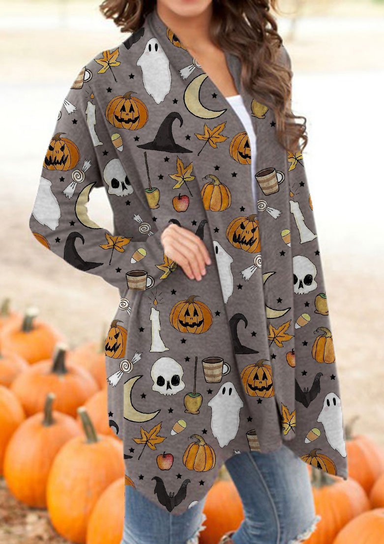 Women's Halloween Print Cardigan