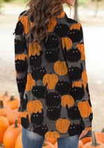 Load image into Gallery viewer, Women&#39;s Halloween Print Cardigan
