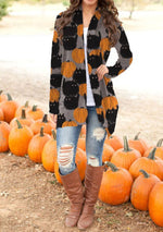 Load image into Gallery viewer, Women&#39;s Halloween Print Cardigan
