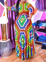 Load image into Gallery viewer, Ladies Color Block Sleeve Dress
