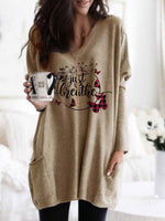 Load image into Gallery viewer, Women&#39;s Just Breathe Dandelion And Butterfly Print Long Top
