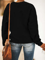 Load image into Gallery viewer, Casual crew neck Halloween skull print sweatshirt
