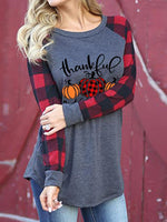 Load image into Gallery viewer, Women&#39;s Thanksgiving Thanksful Grateful And Blessed Printed Patchwork Christmas Sweatshirt
