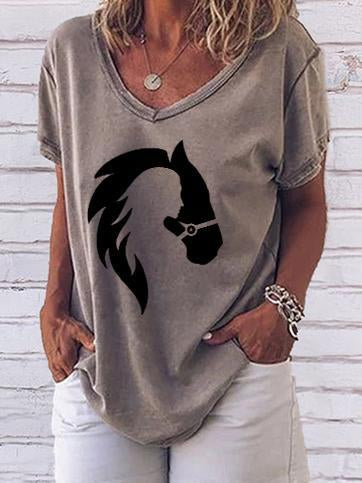 Women's Equestrian Print T-shirt