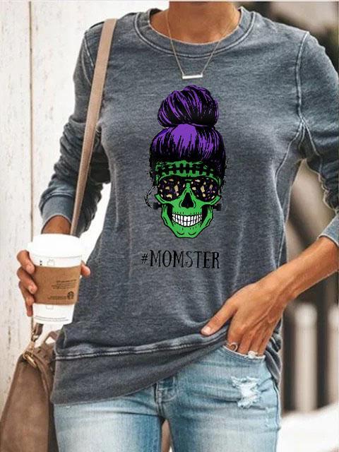 Woman's Halloween Frankstein Momster T-shirt
