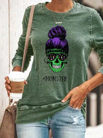 Load image into Gallery viewer, Woman&#39;s Halloween Frankstein Momster T-shirt
