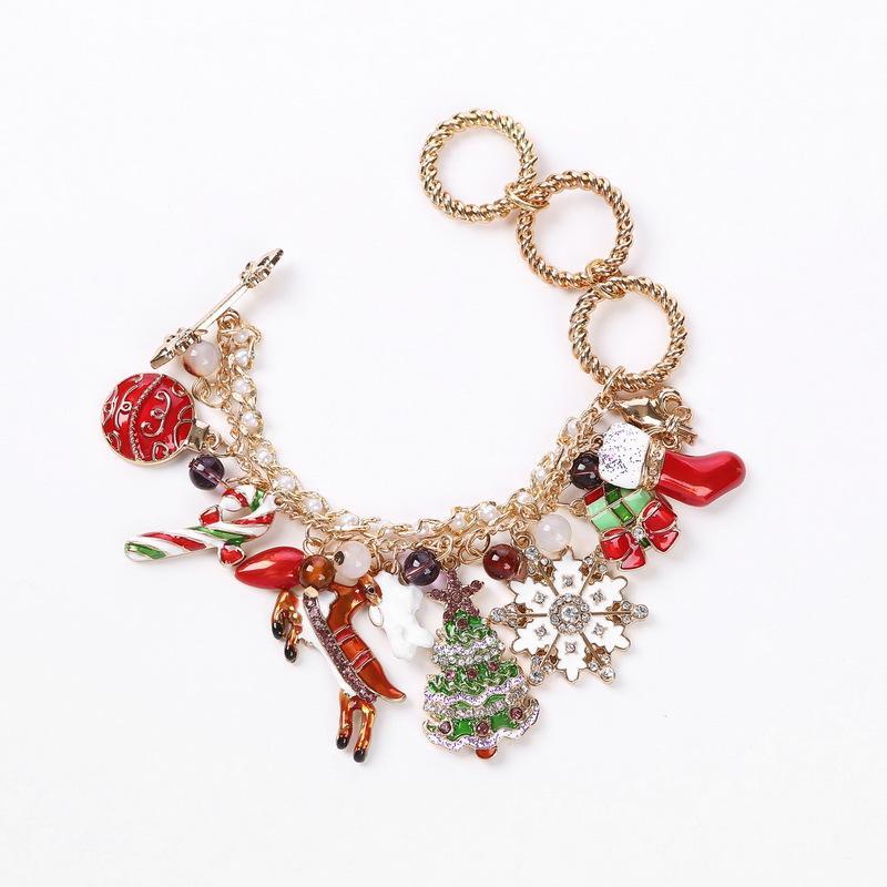 Snowflake Christmas Tree Santa Claus bracelet