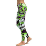 Load image into Gallery viewer, Women&#39;s Halloween Skull Print Soft Stretch Yoga Pants

