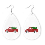 Load image into Gallery viewer, Christmas Elk Snowman Leather Earrings
