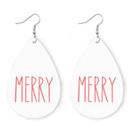 Load image into Gallery viewer, Christmas Elk Snowman Leather Earrings
