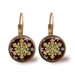 Load image into Gallery viewer, Christmas snowflake time gem earrings
