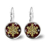 Load image into Gallery viewer, Christmas snowflake time gem earrings
