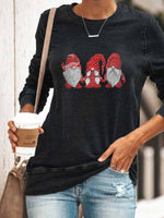 Load image into Gallery viewer, Women&#39;s Scandinavian Christmas Gnomes Print Sweatshirt
