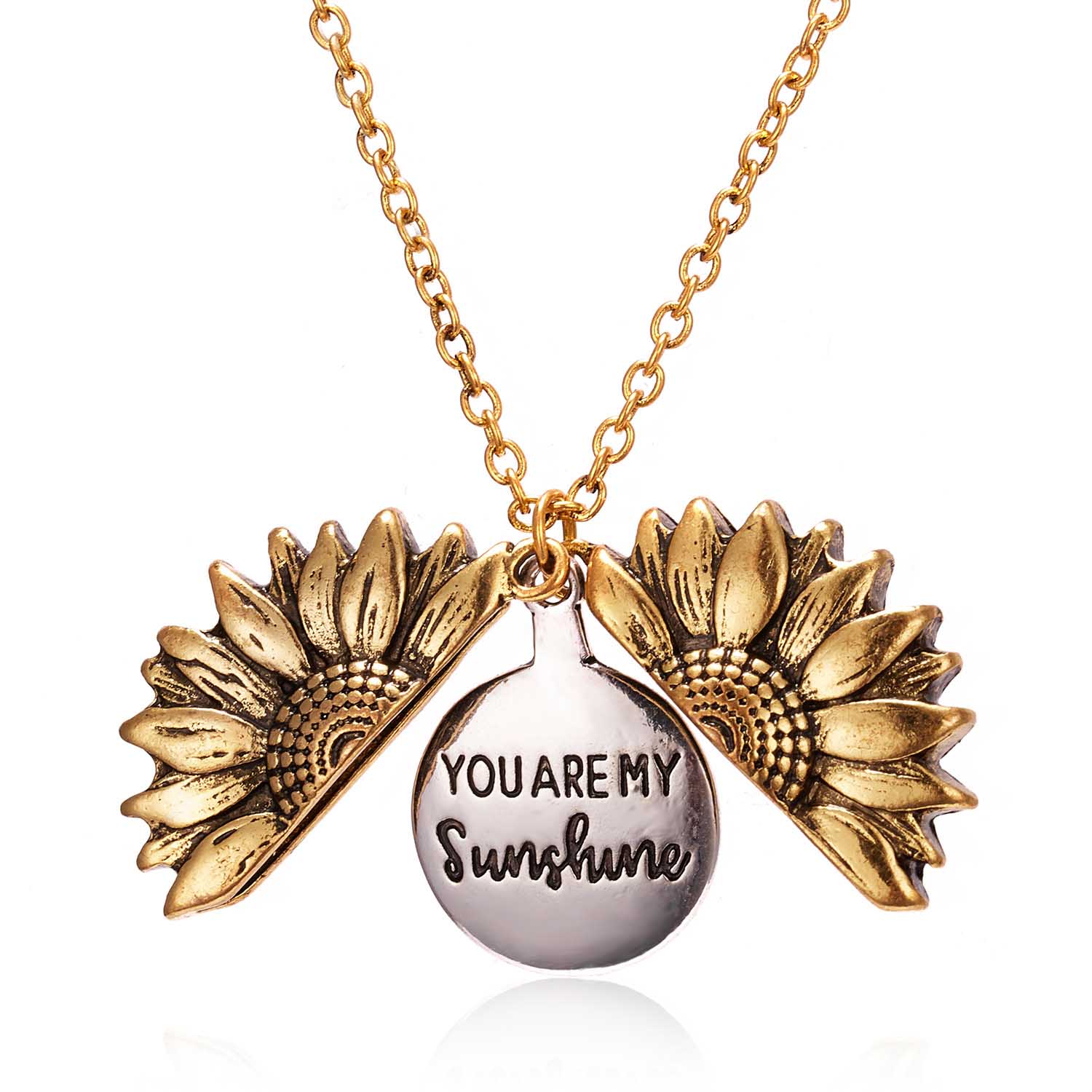 Sunflower“YOU ARE MY SUNSHINE”Openable Necklace