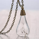Load image into Gallery viewer, Vintage Bulb Dandelion Faith Necklace
